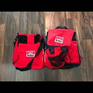 Vintage Marlboro backpack and bag